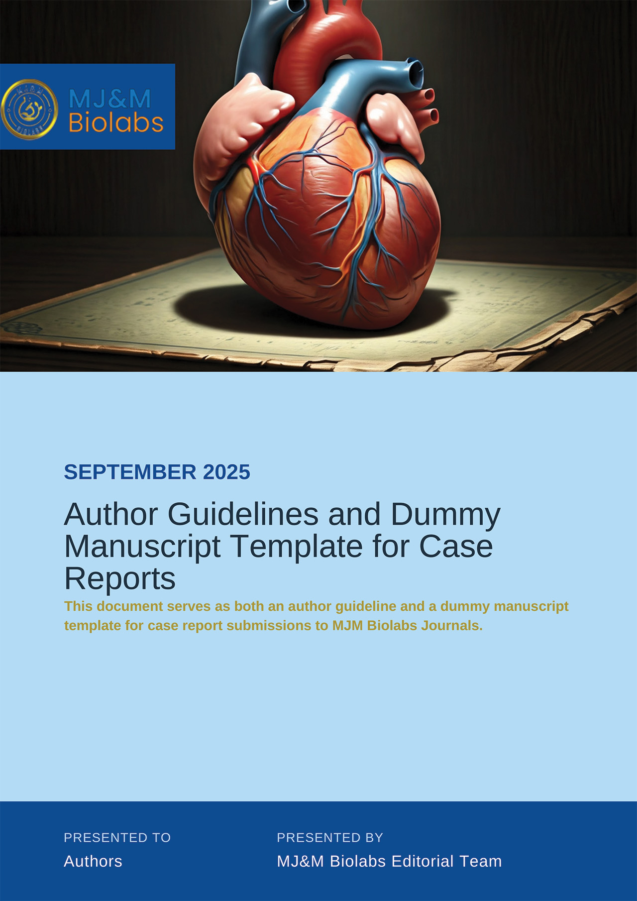 Author Guidelines and Dummy Manuscript Template for Case Reports