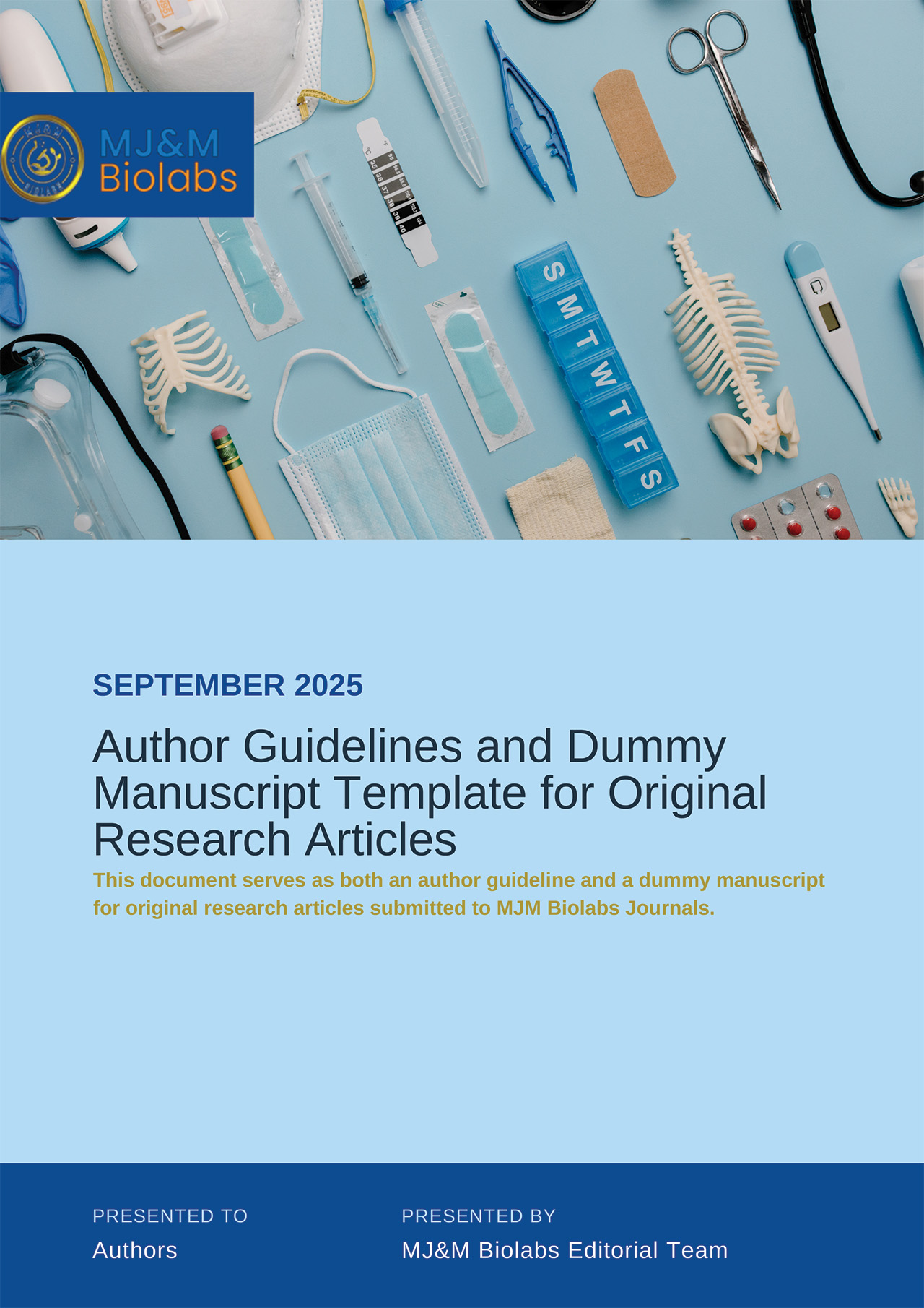 Author Guidelines and Dummy Manuscript Template for Original Research Articles
